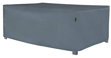 HENTEX Gartenmöbelabdeckung, Schutzhülle, Abdeckplane, wasserdicht, atmungsaktiv, Grau, 250x100x70H cm