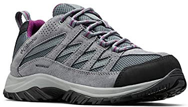 Columbia Crestwood WP, Zapatillas de trekking, Mujer, Graphite Wild Iris, 43 EU