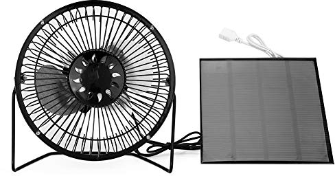 Nikou Mini-Lüfter - Mit USB-Solarpanel betriebener tragbarer Mini-Lüfter zur Kühlung der Belüftung