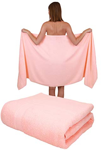 Betz Paquete de 2 Toallas de Sauna Palermo 100% algodón tamaño 80x200 cm Color Albaricoque