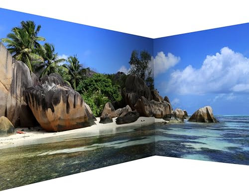 murando Fotomurales Tropical Mar Playa 550x250 cm XXL Papel de esquina Papel pintado tejido no tejido Decoración de Pared decorativos Murales moderna de Diseno Paisaje Panorama c-A-0058-a-c