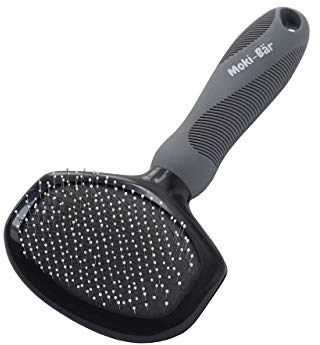 Moki Bär Softbürste Hundebürste Pudel mit Schutznoppen für besonders empfindliche Tiere I Ideal für Nicht haarende Hunde I Small