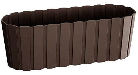 Balkonglåda blomlåda brun 60 cm plast DDEC