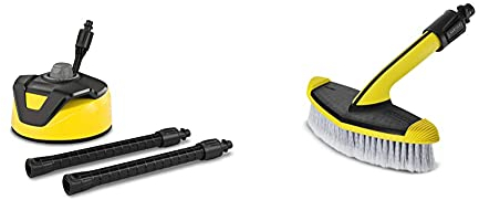 Kärcher T Racer T 5 – Pulitore Ad Alta Pressione – Pulitore Per Superfici Dure – Pulizia Efficace, Senza Schizzi – Compatibile Con Tutte Le Idropulitrici & 2.643-233.0, Spazzola Morbida Universale