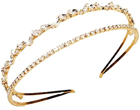 Holibanna Strass Haarreif Glänzender Kristall Kopfschmuck Für Hochzeit Party Abschlussball Braut Accessoire