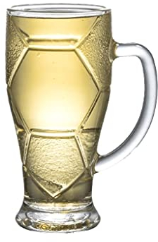 Taza de cerveza clásica 40 0ml Taza de la cerveza de cristal, taza de agua fría del fútbol del fútbol del regalo de la copa de cerveza de la copa de la copa del mundo grande taza Vasos de cerveza
