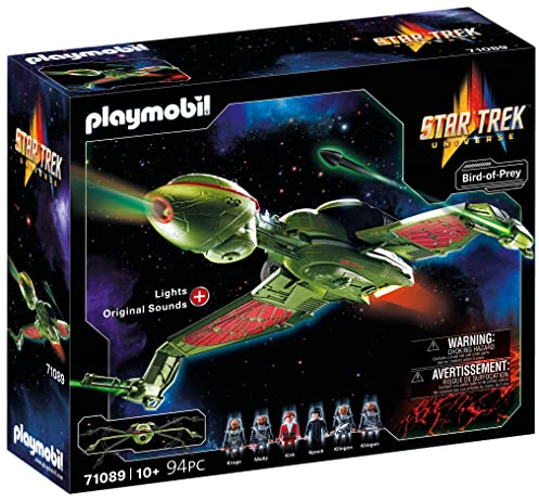 PLAYMOBIL 71089 Star Trek - Klingonenschiff: Bird-of-Prey, Klingonenschiff mit Lichteffekten, Original-Sounds und Sammelfiguren, Für Star Trek-Fans und Kinder ab 10 Jahren [Exklusiv bei Amazon]