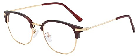 Voolga Blaulichtfilter Brille Ohne Stärke Metall für Herren und Damen, Computerbrille, Gaming Brillen, mindert Augenbelastung
