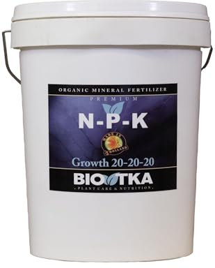 BIOTKA Engrais NPK pour la croissance des plantes | Engrais universel pour les fruits de légumes Orchidées de palmier et plantes d'intérieur | Engrais pour l'hydroponie (5 kg) - NPK 20-20-20