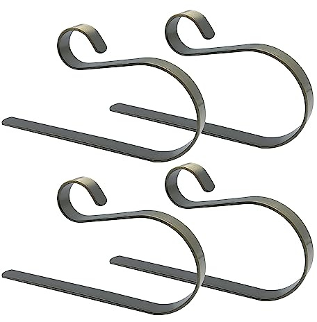 WYAN 4-teiliger Weihnachtsstrumpfhalter,für Weihnachtsfeiern(Bronze) | Metall, schlicht und praktisch, ohne Klebstoff, bruchsicher, langlebig, in ausreichender Menge vorhanden