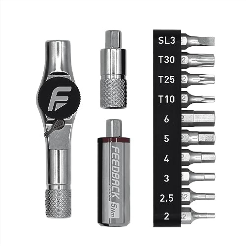 Feedback Sports | Reflex Fixed Torque Ratchet Kit | Bicycle Maintenance Repair Tool | Torque Wrench | Bike Torque Wrench | One Size