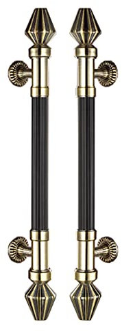 Generisch Bronze-Haustürgriff, Türgriff im europäischen Stil für Holztür/Glasschiebetür/Scheunentür, robuster doppelseitiger Schwingtürgriff