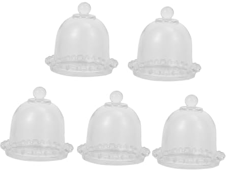 ABOOFAN 5St Tortendeckel aus Glas Kitchen tools küchenwerkzeug tortenst?nder glasglocke Kuchen Cupcakes Cupcake-Ständer staubdichte Tortenabdeckungen Dessert-Schutzhüllen Wüste Tablett