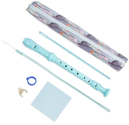 Czzmy Soprano Recorder Flauta Dulce Soprano 8 Orificios C Clave Barroco para Niños con Instrucciones de la Tabla de Digitación(6-Cactus)
