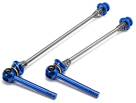 Verriegelungsspieß, Fahrrad-Radnabe, Schnellspanner, sicheres Schloss, Spieß-Set, Fahrradverriegelung (schwarz/blau), Schnellspanner, Schwarz/Blau