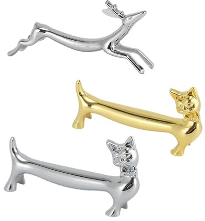 RobustWeg Lega di Zinco Supporti Cucchiaio Forchetta per Tavolo,Riposo per Le Bacchette,Poggia Posate da Tavolo,Supporto per Bacchette,Appoggia Posate Riutilizzabile,Forchetta Poggia Bacchette