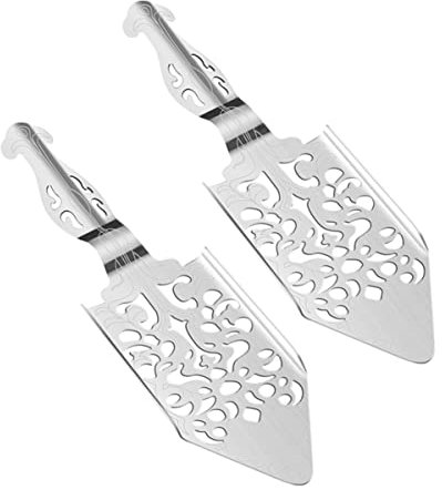 Garneck 8 Piezas Cuchara De Absenta Fuente De Absenta Colador Colador Filtro De Absenta Multifunción Cucharas De Absenta Cuchara De Azúcar De Absenta Ajenjo Silver Acero Inoxidable