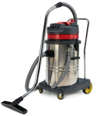 PHOENIX - Aspirateur eau et poussière 60L - Aspirateur chantier puissant 3000W réservoir inox - Idéal pour chantiers professionnels, nettoyage eau et poussière, Accessoires inclus câble 8m - 3 Moteurs