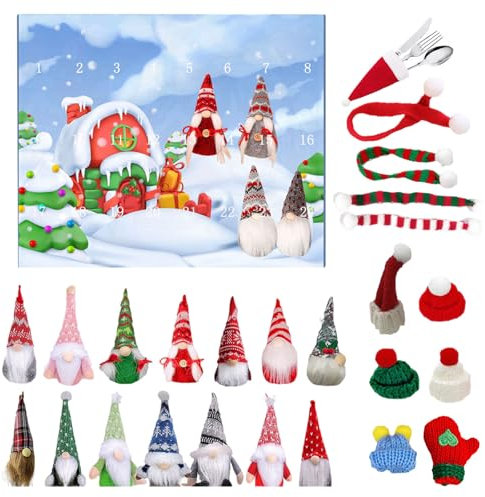 Wichtel Adventskalender 2025, Einzigartiger Adventskalender mit Sammlerstück Wichtel Puppen, Weihnachten Adventskalender 2025, Weihnachtsdekorationen Geschenke für Kinder Jungen Erwachsene Männer