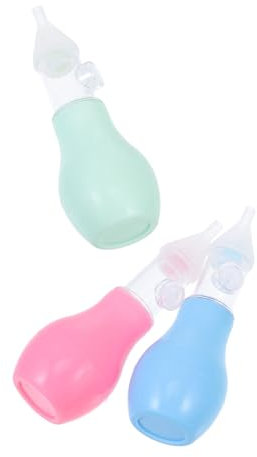 ifundom 3stücke Teiliges Nasensauger Junge Mädchen Weiche Silikonspitze Rückflussgeschützt Leichter Und Tragbarer Nasenreiniger Einfach Zu Bedienen Und Hygienisch Gemischte Farben