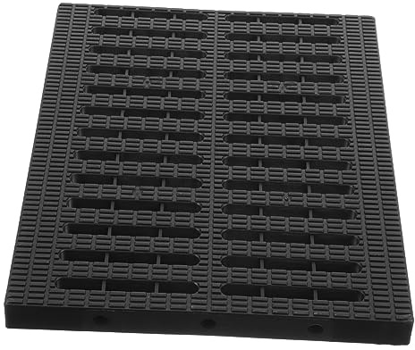 ANDRESLAD Plastic Trench Drain Grate with Sturdy Grid Cover for Outdoor Parking Lot and Yard Drainage Channels 1.7x9.8x1 Inches