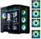 BitFenix T10 High Airflow Dual Chamber PC Gaming Case Black 4ARGB–Reverse Connection Motherboard Compatible–4xInfinity Mirroring ARGB Fans(3X Reverse)-360mm AIO/GPU 420mm Support