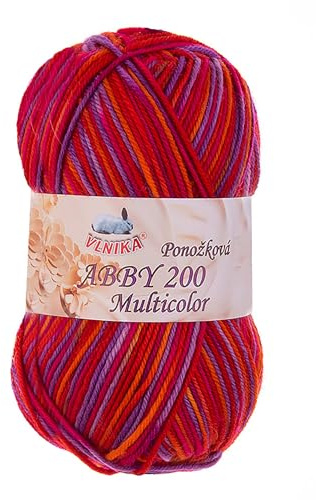 100g Strickgarn Abby 200 multicolor Sockengarn Socken-Wolle Strumpfgarn Farbwahl