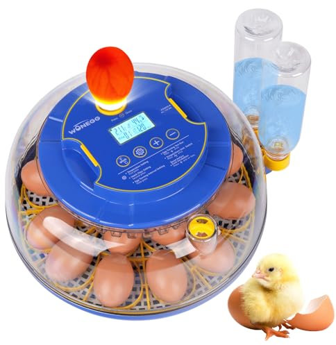18 Eier-Inkubator, Inkubatoren für Bruteier, Intelligente Temperaturkontrolle, Eierkandler und Feuchtigkeitskontrolle, Inkubator für Hühnereier, Enten, Gänse, Tauben, Wachteln, Papageieneier