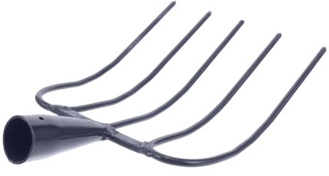 HANABASS Letame in Ferro Solido Multiuso Per Agricoltura e Uso Domestico Strumento Manuale Resistente Per Raccolta Sterco e Cura Prati in Campagna