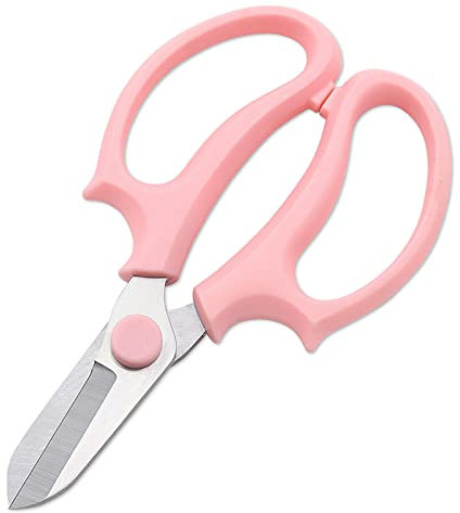 Tijeras de Floristería, Cómodas Tijeras de Rama de Flores de Material de Acero Inoxidable para Horticultura (Rosado)