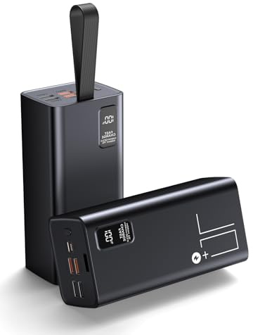 Ultra-High Capacity 70000mAh Power Bank with QC 3.0 & PD 30W Fast Charging, 5-Port Portable Charger for Camping, iPhone, iPad, and Outdoor Adventures (USB-C Input/Output)