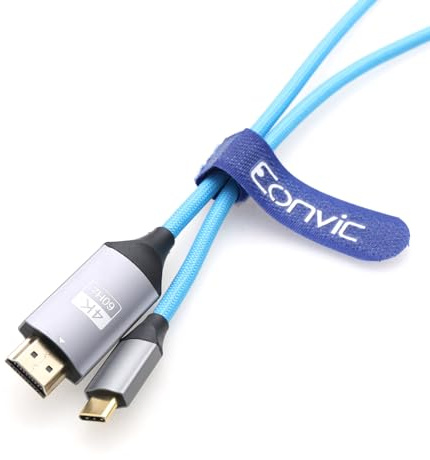 Eonvic Cavo di proiezione da USB C a HDMI 4K 60Hz HD, cavo di trasmissione unidirezionale ad alta velocità da USB tipo C a HDMI, per Mac Book Pro, iMac, iPad, Mac mini, iPhone, Samsung, Huawei, Dell