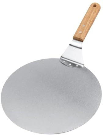 Pala Per Pizza 1 pezzo di strumenti for pasticceria da forno, spatola for pizza antiscottatura in acciaio inossidabile, manico in quercia, pala for torta, accessori da cucina Pala Pizza Corta