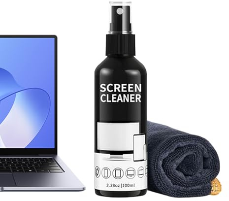 doyandader Screen Cleaning Spray - 100ml Cleaner Spray And Cloth Kit for TV Screen | Electronic Devices Cleaning Mist Compact for Smartphone Monitor Laptop Car Computer