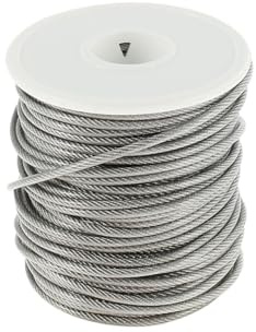 Stainless Steel Wire Rope,Steel Cable 15/30mm Stainless Steel Cable Railing Kit Heavy Duty Coated Wire Rope Roller Shutter for Outdoor Tent Garden Fence(30M)