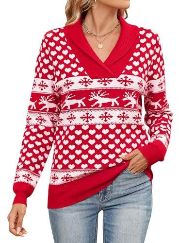 IECCP Women's Jumper V Neck Long Sleeve Collared Soft Knit Pullover Sweater | Soft knit fabric, Collared V neck, Long sleeves, Relaxed pullover fit, Solid colour, Casual office and daily wear