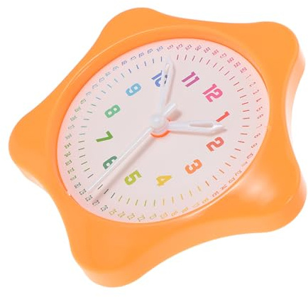 WOONEKY Lernuhr Modell aus Langlebigem Stabiler Tischstand Bunte Kinderuhr für Lernen Pädagogisches für Grundschule und Frühe Bildung Geeignet für Mädchen und Jungen