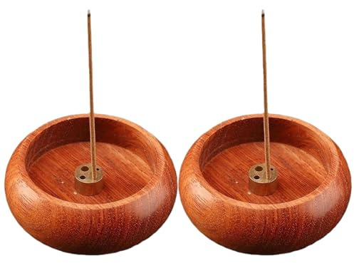 2 PCS Incense Sticks Holder, Incense Holder, Round Wood Incense Burner for Meditation and Yoga Practice, Wood Incense Stick Holder for Home Office Decor, Convenient Daily Use