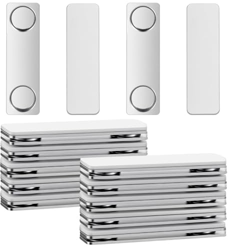 10 Pairs Magnetic Poster Hanger, Metal Picture Hanging Strips, No Damage Wallmixtiles Magnetic Picture Hangers, Strong Adhesive Fixators for Frames, Photos, Artworks