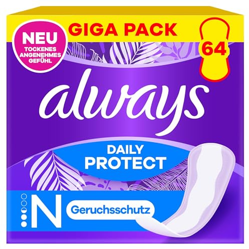always Slipeinlage Daily Protect Normal mit leichtem Duft 64 Stück