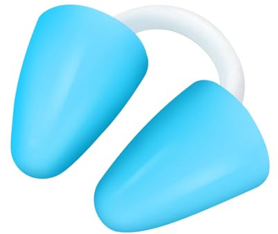 RICUHJIAJU Pinzas Nariz Natacion, Nadar Nariz Plug, Protector Silicona Tapón Nariz, Clip de Nariz para Natación, con Estuche, Pinzas Nariz para Natación, Surf, Rafting y Buceo (Azul, Adultos)