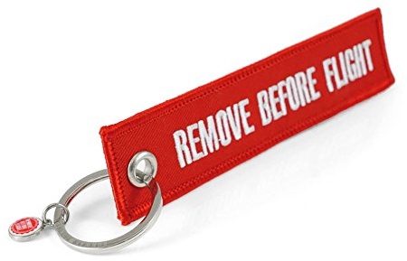 REMOVE BEFORE FLIGHT Schlüsselanhänger Rot
