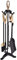 COSTWAY 5 Piece Fire Tools Set, Iron Fireplace Fireside Companion Brush, Poker, Shovel and Tong (Brass + Black)