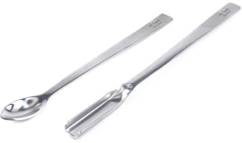 blueINOX 2-teiliges Portionier- & Dosierlöffelset – Apothekerlöffel (15 cm) & Dosierschaufel (17 cm) - Sparset, verchromt