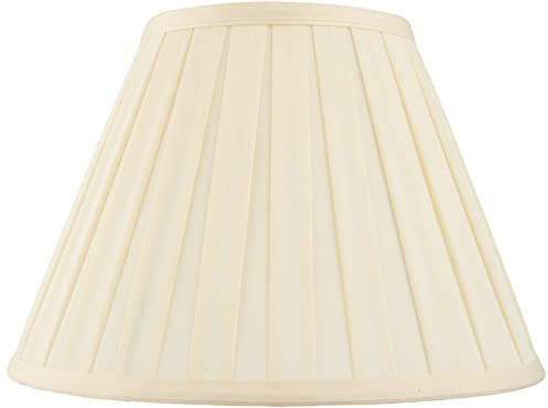 Betta Lighting Empire Lamp Shade - 10-Inch Tapered Drum Light Shade in Cream Cotton Mix Fabric - Box Pleat Lampshade for Table Lamps & Floor Lamps - 60W E27 or B22 GLS (Bulb Not Supplied)