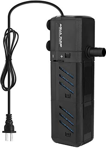 NO.17 Submersible Aquarium Internal Filter 12W, Adjustable Fish Tank Filter with 320 GPH Water Pump for 50-150 Gallon Fish Tank