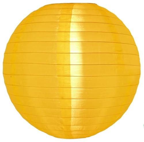 5 x Gelb Lampions Nylon 45 cm