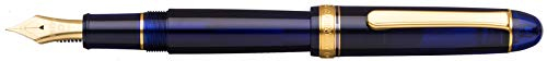 PLATINUM PNB15000-51SF Japanese Fountain Pen #3776 Century Gold Trim Chartres Blue SF/Blue / 0.30-036 mm/Handmade / 14K Gold Nib/with Gift Box/Fountain Pen