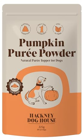 Pumpkin Powder for Dogs (225 grams) | Create Natural Pumpkin Purée | UK Canned Pumpkin Alternative | High Fibre Topper (30 Daily Servings) | Hackney Dog House | 30 daily servings. Canned pumpkin alternative - just add water. Firms stools & settles digestion. Made in the UK.