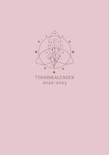 Terminkalender 2022 – 2023: Ab Juli 2022 – bis Juni 2023 | Wochenkalender mit Uhrzeiten 5 Uhr - 23 Uhr Tag | 1 Woche auf 2 Seiten mit Zeit | A4 ... Buchkalender | Soft-Cover Boho Rosa